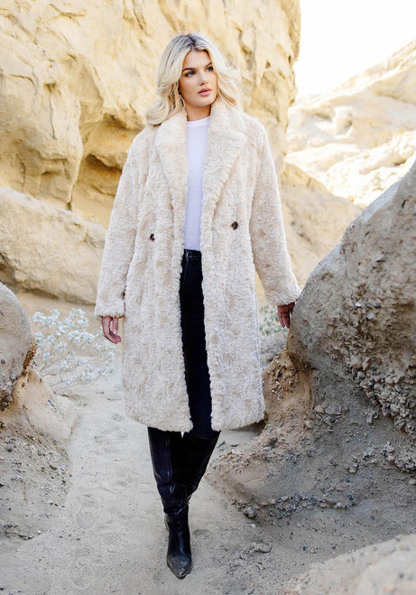 Fabulous-Furs Vintage Faux Fur Everywhere Persian Lamb Knee-Length Coat  Fabulous-Furs Vintage Faux Fur Everywhere Persian Lamb Knee-Length Coat
