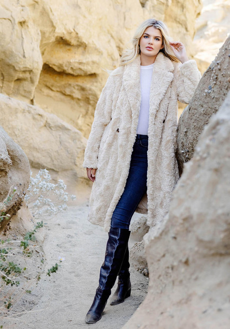 Fabulous-Furs Vintage Faux Fur Everywhere Persian Lamb Knee-Length Coat  Fabulous-Furs Vintage Faux Fur Everywhere Persian Lamb Knee-Length Coat