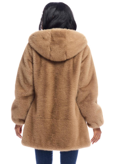 Fabulous-Furs Vintage Mink Faux Fur Chalet Hooded Parka  Fabulous-Furs Vintage Mink Faux Fur Chalet Hooded Parka