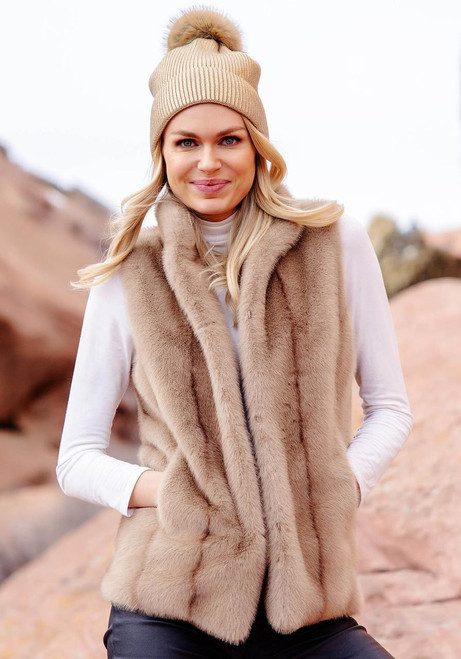 Fabulous-Furs Vintage Mink Faux Fur Hook Vest  Fabulous-Furs Vintage Mink Faux Fur Hook Vest