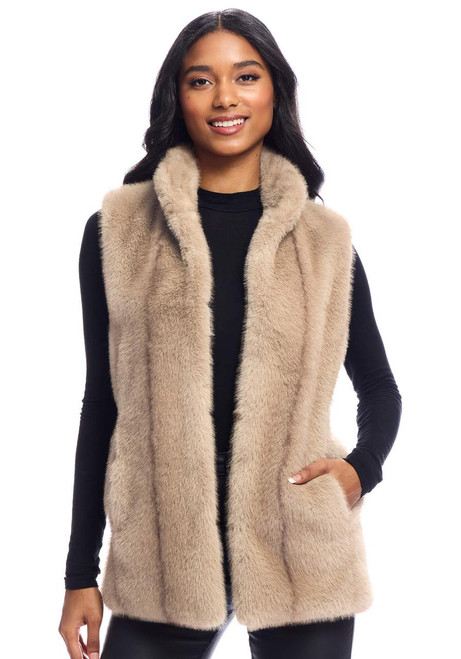 Fabulous-Furs Vintage Mink Faux Fur Hook Vest  Fabulous-Furs Vintage Mink Faux Fur Hook Vest
