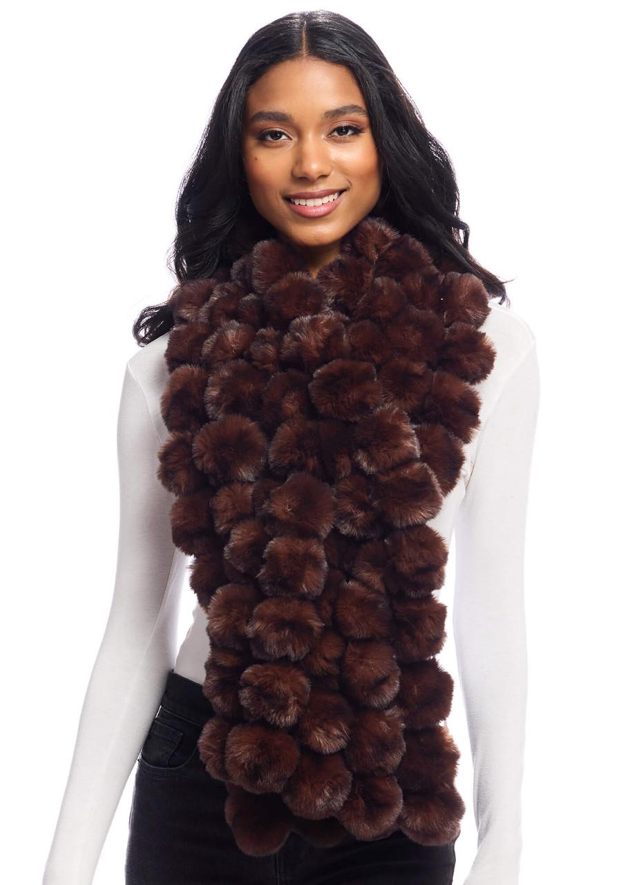Fabulous-Furs Whiskey Faux Fur Poppy Pull Through Scarf  Fabulous-Furs Whiskey Faux Fur Poppy Pull Through Scarf