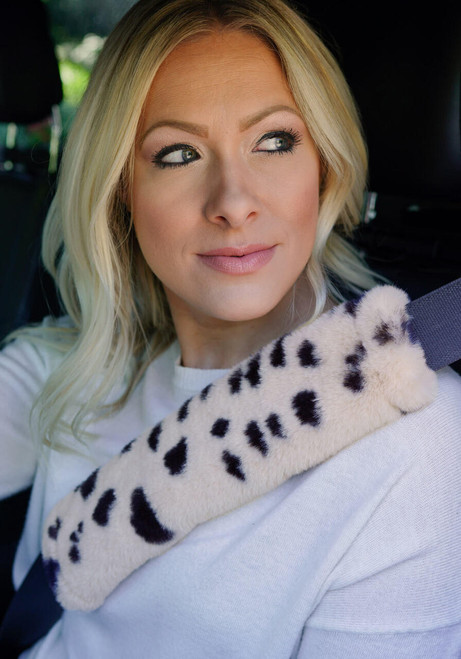 Fabulous-Furs Wild Cheetah Faux Fur Seat Belt Covers  Fabulous-Furs Wild Cheetah Faux Fur Seat Belt Covers