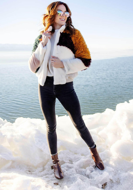 Freestyle Faux Fur Varsity Jacket   Freestyle Faux Fur Varsity Jacket