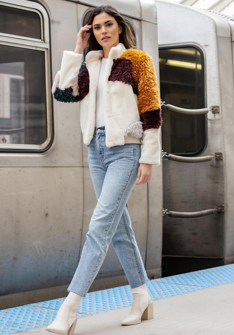 Freestyle Faux Fur Varsity Jacket   Freestyle Faux Fur Varsity Jacket