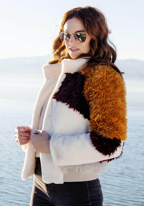 Freestyle Faux Fur Varsity Jacket   Freestyle Faux Fur Varsity Jacket