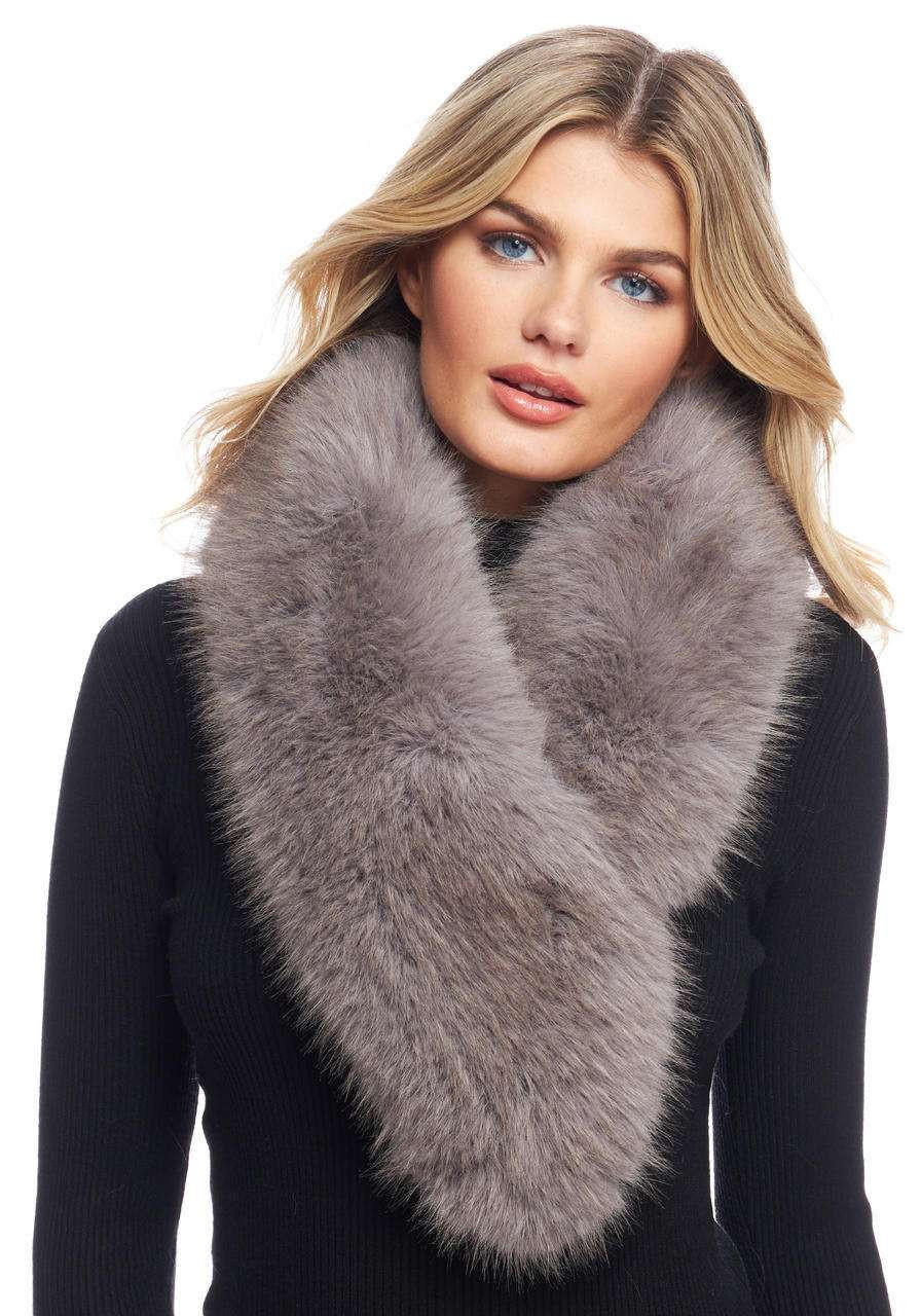 Grey Fox Faux Fur Chateau Clip Scarf Grey Fox Faux Fur Chateau Clip Scarf