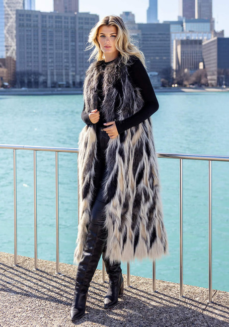 Influencer Faux Fur Maxi Vest   Influencer Faux Fur Maxi Vest