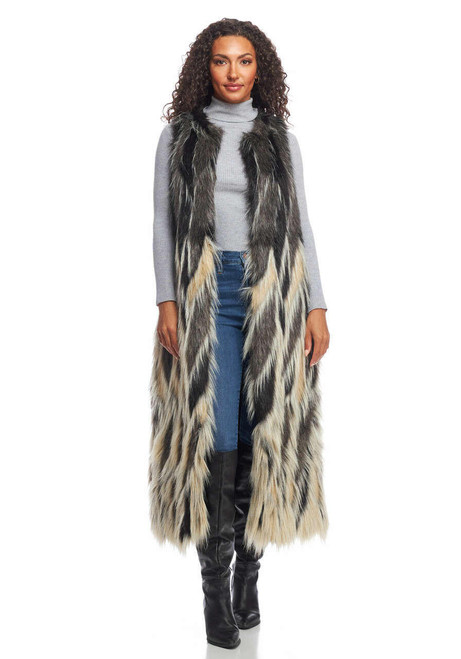 Influencer Faux Fur Maxi Vest   Influencer Faux Fur Maxi Vest