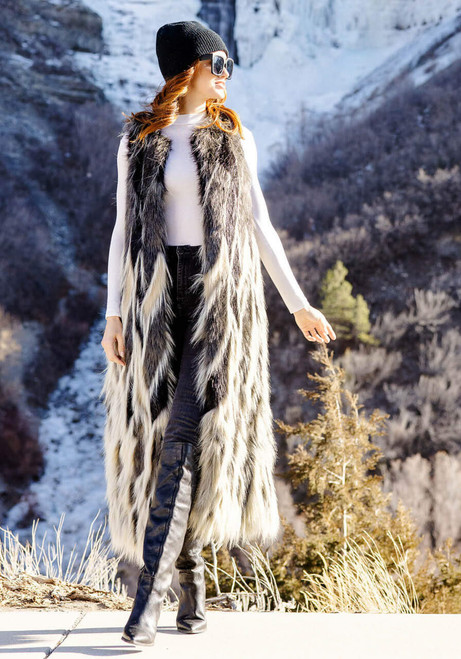 Influencer Faux Fur Maxi Vest   Influencer Faux Fur Maxi Vest