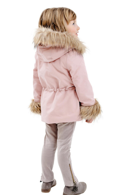 Kid's Pink Faux Fur-Trimmed Always Ready Storm Coat   Kid's Pink Faux Fur-Trimmed Always Ready Storm Coat