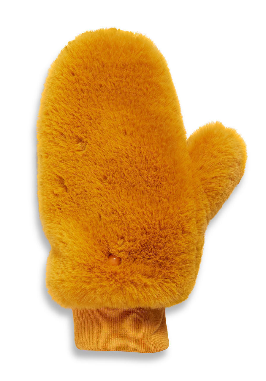 Marigold Faux Fur Le Mink Convertible Mittens   Marigold Faux Fur Le Mink Convertible Mittens