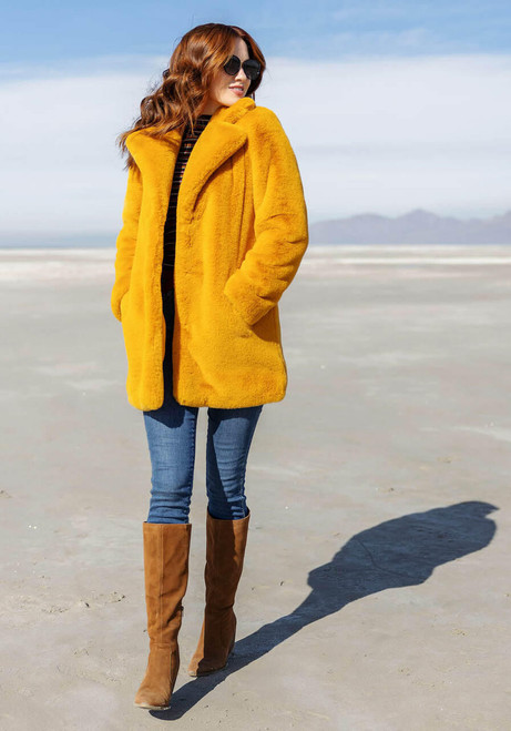 Marigold Faux Fur Le Mink Jacket   Marigold Faux Fur Le Mink Jacket