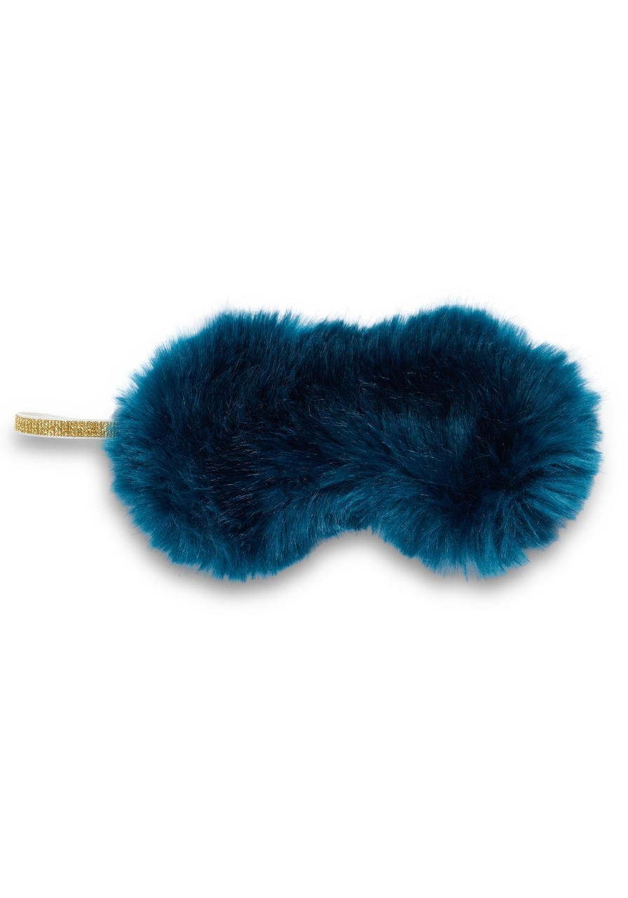 Sapphire Mink Faux Fur Sparkle Eyemask   Sapphire Mink Faux Fur Sparkle Eyemask