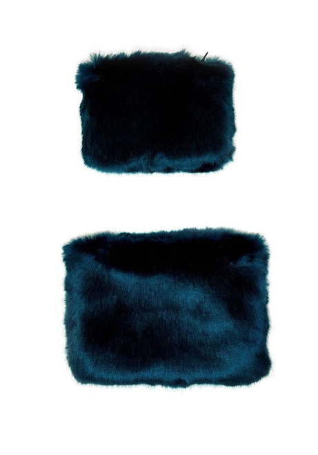Sapphire Mink Faux Fur Travel Pouches (Set of 2) Sapphire Mink Faux Fur Travel Pouches (Set of 2)