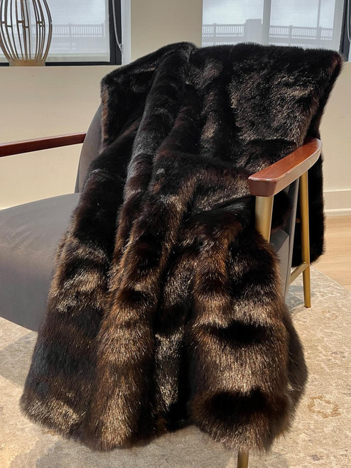 Signature Series Russian Sable Faux Fur Throws   Signature Series Russian Sable Faux Fur Throws