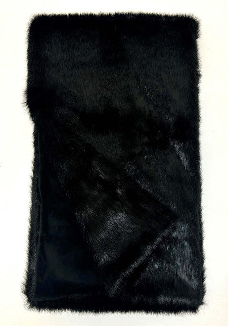 Signature Series Short Black Fox Faux Fur Throws Signature Series Short Black Fox Faux Fur Throws