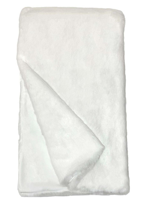 Signature Series Unpelted White Mink Faux Fur Throws Signature Series Unpelted White Mink Faux Fur Throws
