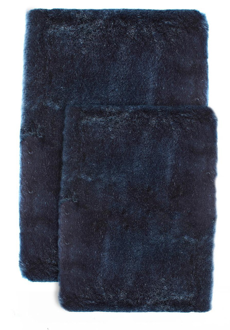 Steel Blue Mink Faux Fur Pampered Pet Throw Steel Blue Mink Faux Fur Pampered Pet Throw
