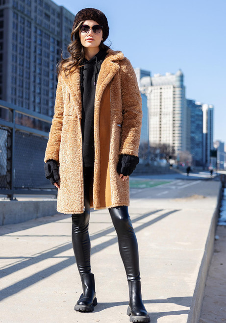 Toffee Faux Fur Tastemaker Zip Coat   Toffee Faux Fur Tastemaker Zip Coat