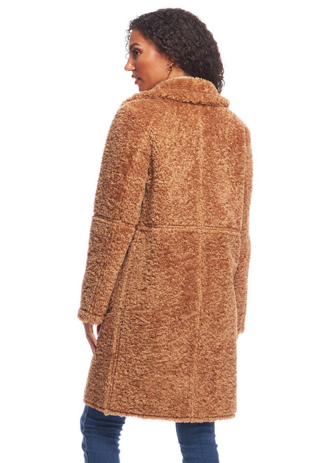 Toffee Faux Fur Tastemaker Zip Coat   Toffee Faux Fur Tastemaker Zip Coat