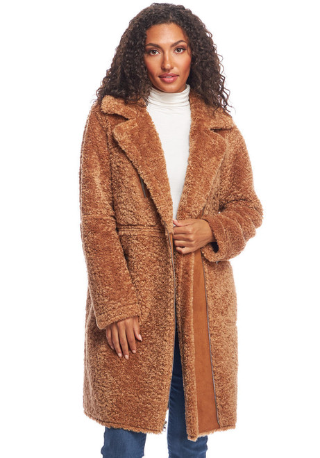 Toffee Faux Fur Tastemaker Zip Coat   Toffee Faux Fur Tastemaker Zip Coat