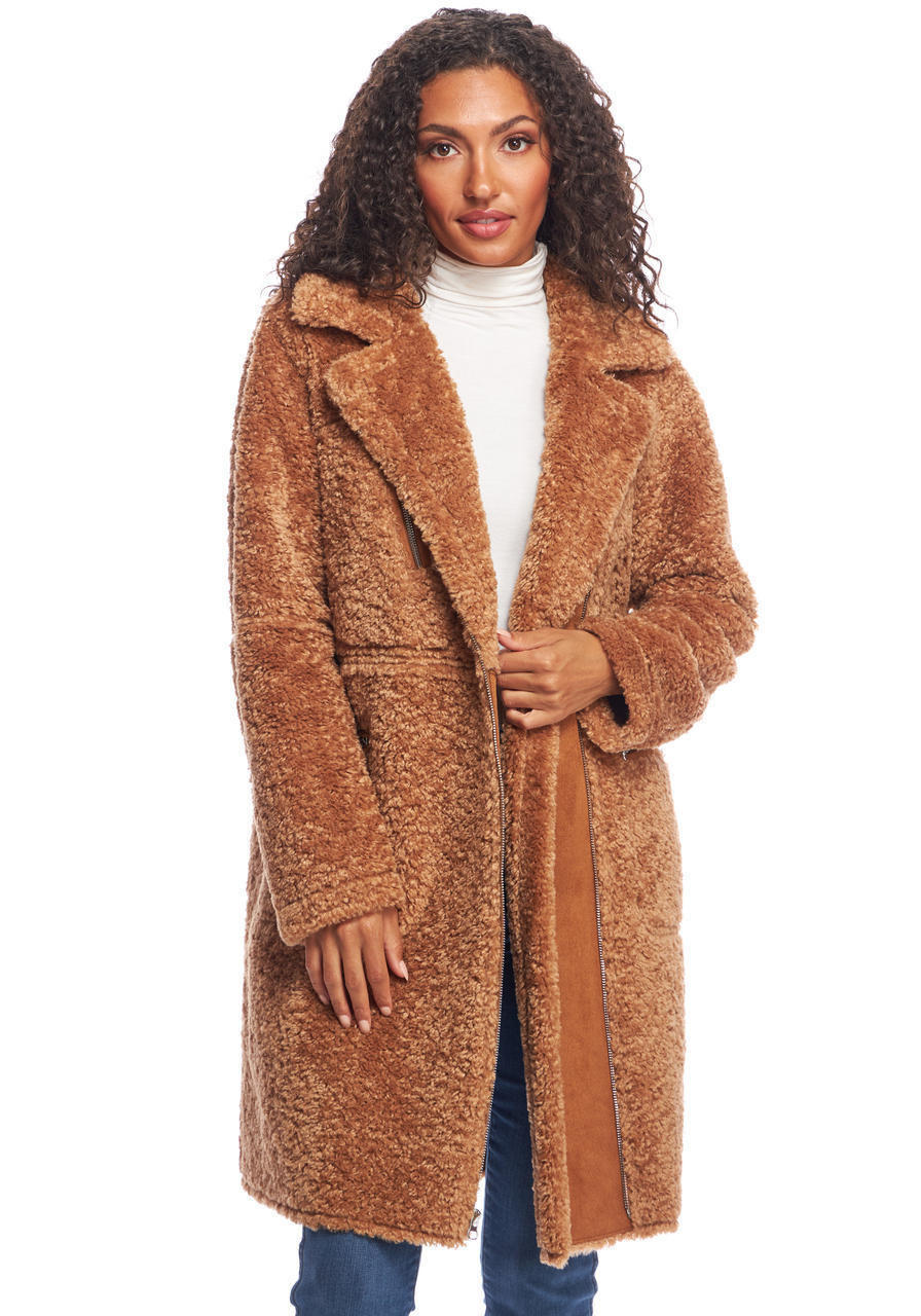 Toffee Faux Fur Tastemaker Zip Coat   Toffee Faux Fur Tastemaker Zip Coat