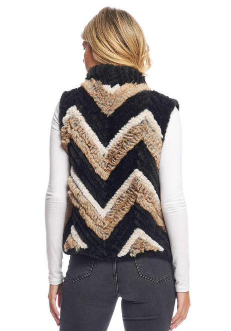 Ultra Knitted Faux Fur Vest   Ultra Knitted Faux Fur Vest