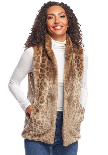 Vintage Leopard Faux Fur Hook Vest Vintage Leopard Faux Fur Hook Vest