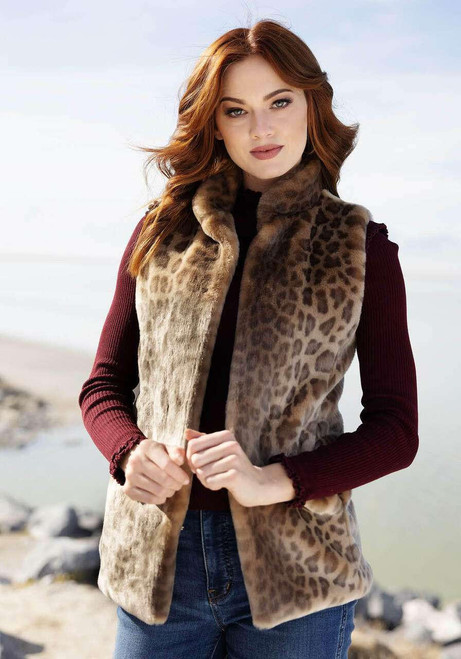 Vintage Leopard Faux Fur Hook Vest Vintage Leopard Faux Fur Hook Vest