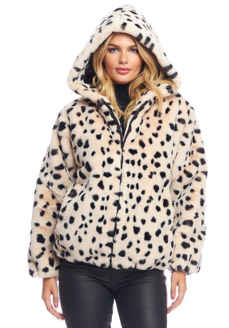 Wild Cheetah Faux Fur Hooded Parka   Wild Cheetah Faux Fur Hooded Parka