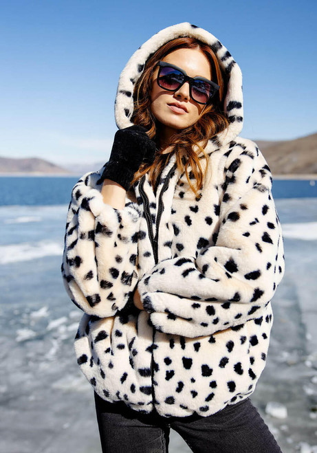 Wild Cheetah Faux Fur Hooded Parka   Wild Cheetah Faux Fur Hooded Parka