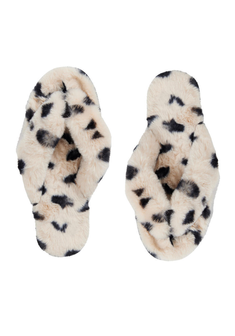 Wild Cheetah Faux Fur Slippers   Wild Cheetah Faux Fur Slippers