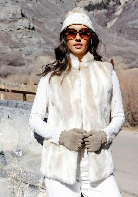 Winter Rabbit Faux Fur Hook Vest   Winter Rabbit Faux Fur Hook Vest