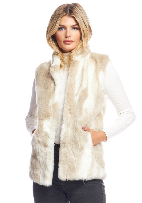 Winter Rabbit Faux Fur Hook Vest   Winter Rabbit Faux Fur Hook Vest
